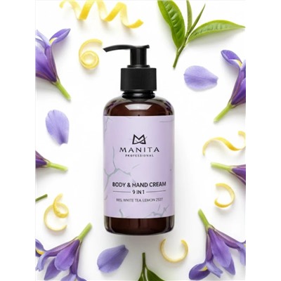 MANITA Парфюмированный крем для рук и тела / Iris, White Tea, Lemon Zest, 300 мл 28391
