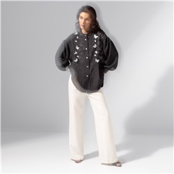 Рубашка с объемным декором, Нежный шум