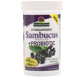 Nature's Answer, Sambucus + ProBiotic, 60 Vegan DuoCap Capsules