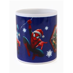Кружка новогодняя сублимация 320 мл, Человек-паук