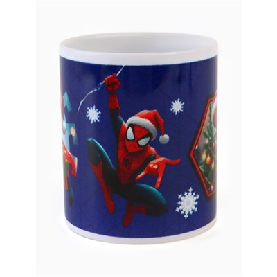 Кружка новогодняя сублимация 320 мл, Человек-паук