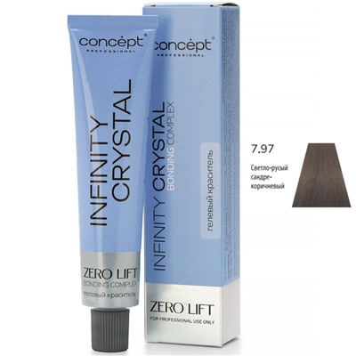 CONCEPT Infinity Crystal Гелевый полуперманентный краситель для волос 7/97 светло-русый сандре-коричневый 60 мл
