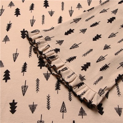 Пижама новогодняя женская (рубашка, брюки) KAFTAN «Елки», размер 52-54