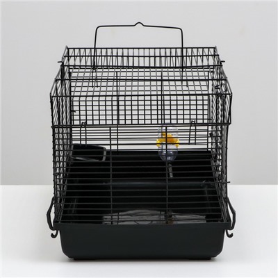 Клетка для грызунов «Пижон», 47×30×30 см, пластик, металл, чёрная