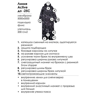 Комбинезон текстильный с полиуретановым покрытием для мальчиков