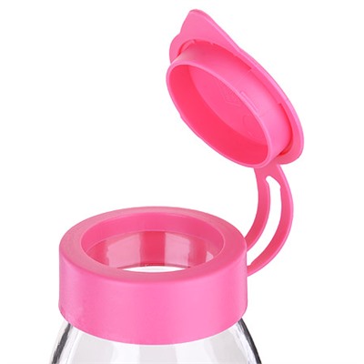 80559 Баночка с ложкой стекло 0,5 л РОЗОВЫЙ MB (х15)