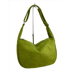 Женская сумка из искусственной замши, цвет светло зеленый