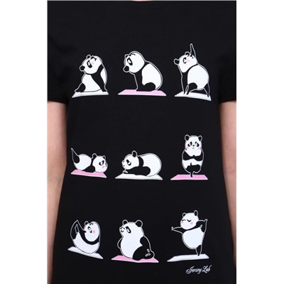 Пижама для девочки Панды Арт.ПД-009-052 (Черный)