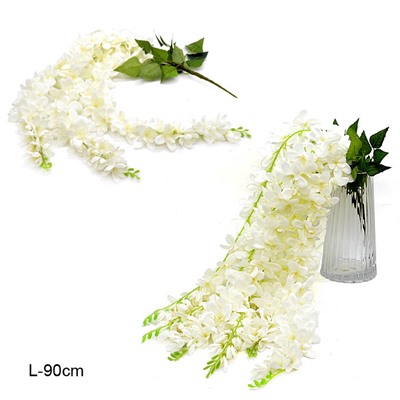 Цветок искусственный 5 веток 90 см белый / A39 /уп 100/300/