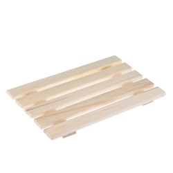 Трапик для бани и сауны, 70×30 см, липа, «Добропаровъ»