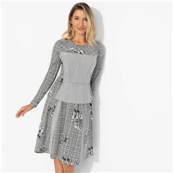 Комплект с юбкой, Инста-стиль (2 в 1, серый )