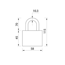 Замок навесной LOCKLAND, 50 мм, влагозащищенный, длинная дужка, 2 ключа, цвет черный