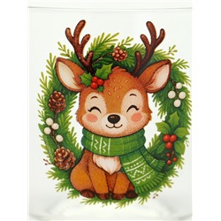 Кружка стеклянная новогодняя «Оленёнок», 500 мл