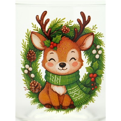 Кружка стеклянная новогодняя «Оленёнок», 500 мл