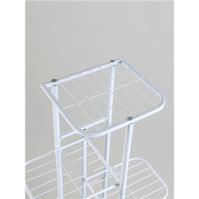 Подставка для цветов Greengo, 5 полок, 44×22×95 см, напольная, металл, белая