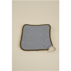 Мочалка массажная SL Home «Ортика», бамбуковое волокно, 21×20.5 см, серая