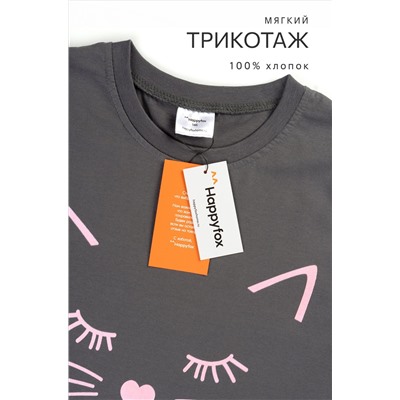 Хлопковая пижама для девочки Happyfox