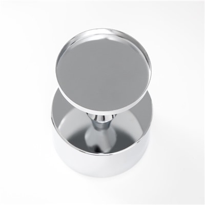 Металлический подсвечник на 1 свечу «Алессио», d=7.5 см, серебро 9×9×12 см