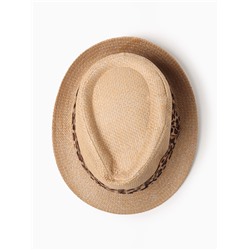 Шляпа MINAKU «Леопард», размер 56-58, коричневая