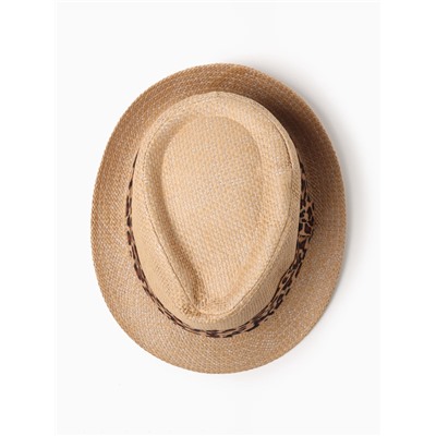 Шляпа MINAKU «Леопард», размер 56-58, коричневая