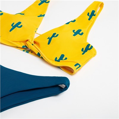 Купальник раздельный MINAKU, цвет синий/жёлтый, размер 42