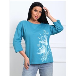 Амели - футболка светлая петроль