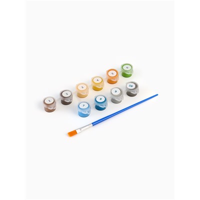 Картина по номерам с подрамником «Чебурашка с шарами», 20×30 см