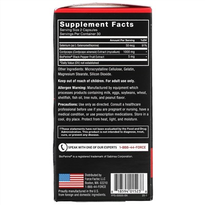 Force Factor, Cordyceps, 500 mg, 60 Capsules