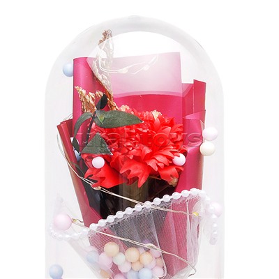 Светильник "Гвоздика" в коробке (красный)