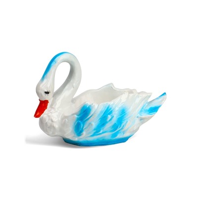 Декоративное кашпо для цветов «Лебедь», 750 мл, 32×16×23 см, гипс