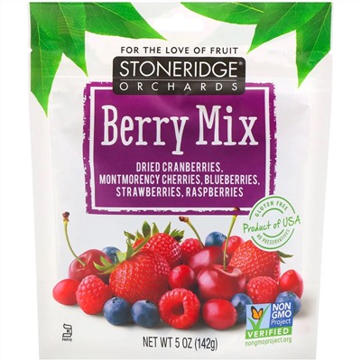 Stoneridge Orchards, Ягодная смесь, смесь цельных сушеных ягод, 142 г (5 унций)