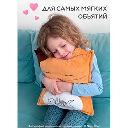 Декоративная Подушка Кот 35х35, оранжевая