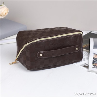 Косметичка 23,5х12 см / XN-014BR /уп 50/коричневый