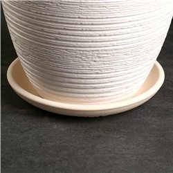 Горшок для цветов «Халва», 2.3 л, d=17 см, h=16 см, керамический, белый