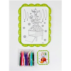 Набор для творчества: создание игрушки и раскраска «Веселая курочка»