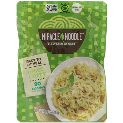 Miracle Noodle, Готовый продукт, зеленый карри, 280 г (9,9 унций)