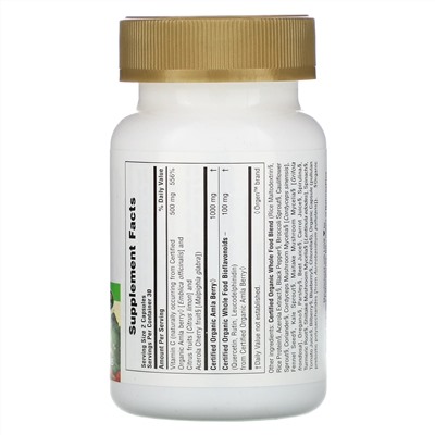 Nature's Plus, Source of Life Garden, сертифицированный органический витамин C, 60 растительных капсул