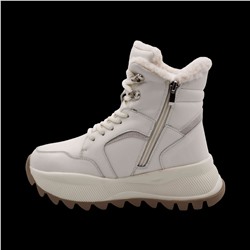 Ботинки на меху В127 бежевые п/п