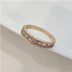 Кольцо 17 р коллекция "Xuping" покрытие позолота, вставка: фианиты, цвет: прозрачный, арт.101.301-17