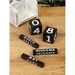 Календарь настольный «Морская ракушка», 11×5×14 см, дерево, бело-золотой