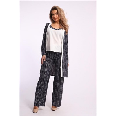 Женский домашний костюм с брюками 31909 (Синий)