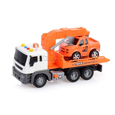 Машина "Эвакуатор" 1:16 (свет, звук) в коробке (цвет оранжевый)