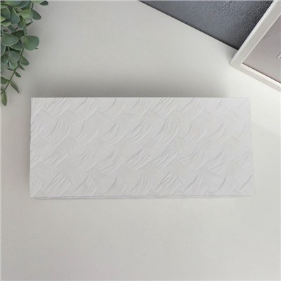 Шкатулка для украшений «Белое плетение», дерево, 8×27×12.2 см