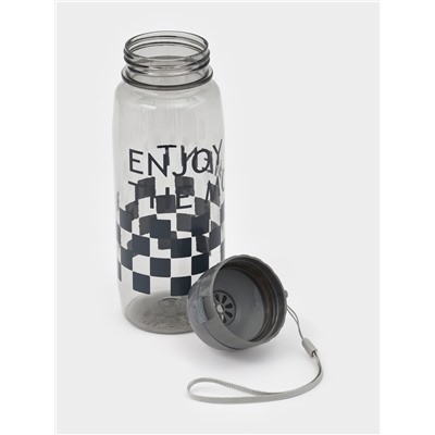 Набор посуды с собой Доляна, 4 предмета: бутылка 500 мл, ланч-бокс 20×17×5.5 см, вилка, ложка, пластик, серый