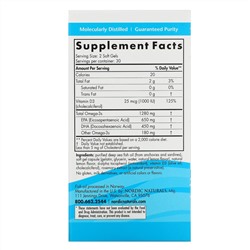 Nordic Naturals, Омега-D3 Ultimate, лимон, 1000 мг, 60 гелевых капсул