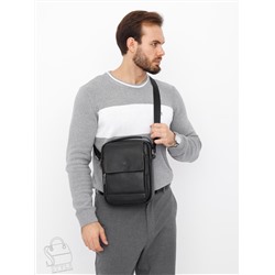 Сумка мужская кожаная 9747H black Heanbag в Новосибирске