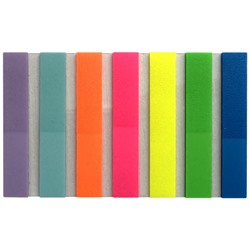 Закладки с клеевым краем 44х8 мм 7цв х 20шт пластиковые, ассорти неон IFZP844-7N inФОРМАТ