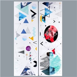 Наклейка интерьерная цветная «Горы. Геометрия», 30×90 см, 2 листа