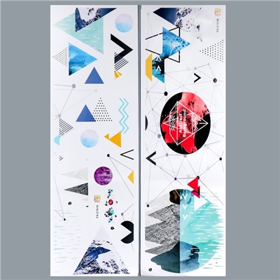 Наклейка интерьерная цветная «Горы. Геометрия», 30×90 см, 2 листа