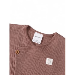 Комбинезон детский из жатой ткани «Крошка Я», рост 68-74 см, шоколадный